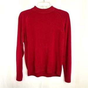 Vintage Women’s Long Sleeves Christmas Red Sweater Mock Turtle Neck sz S